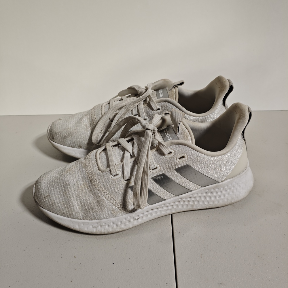 Adidas Cloudfoam Shoes Womens Size 8.5 White Mesh Running Sneakers FW3264